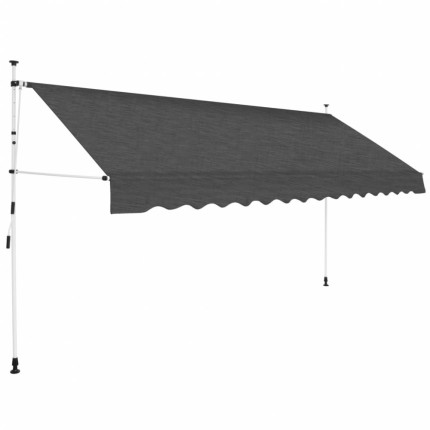 Ručně zatahovací markýza 350 cm antracit Dekorhome - POSLEDNÍ KUS