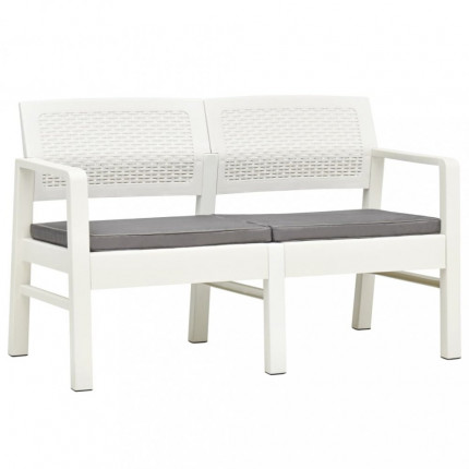 Zahradní lavice 120 cm bílá Dekorhome