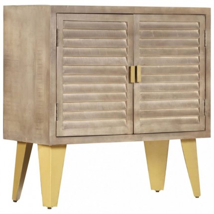 vidaXL Příborník 80 x 35 x 80 cm masivní mangovníkové dřevo a litina