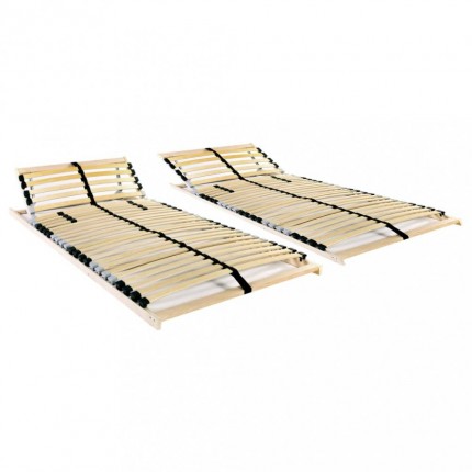 vidaXL Lamelové rošty do postele 2 ks 28 lamel 7 zón 90 x 200 cm