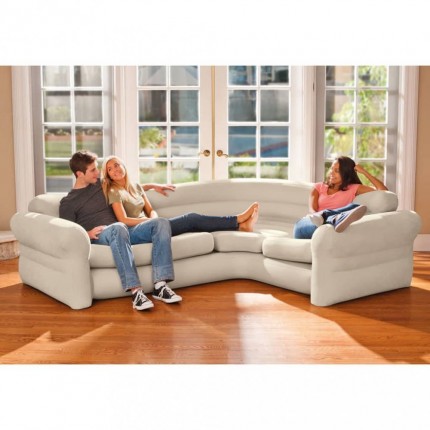 Intex Nafukovací rohová pohovka / gauč 257 x 203 x 76 cm 68575NP