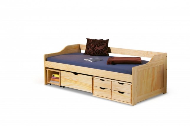 Dětská postel MAXIMA 2 s úložným prostorem borovice