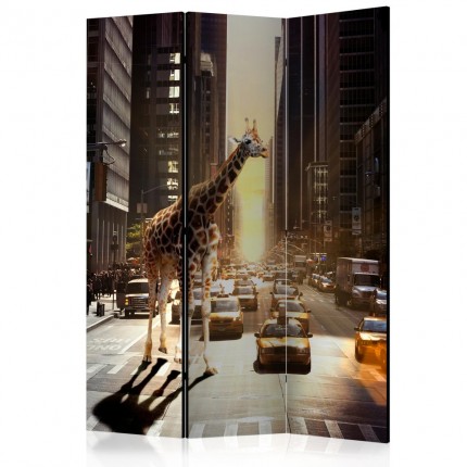 Paraván Giraffe in the Big City Dekorhome