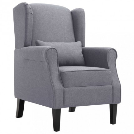 vidaXL Křeslo tmavě šedé textil