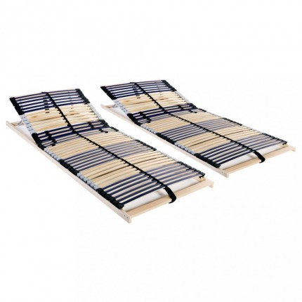 vidaXL Lamelové rošty do postele 2 ks 42 lamel 7 zón 80 x 200 cm