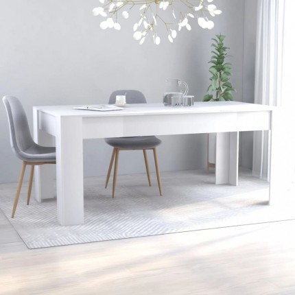 vidaXL Jídelní stůl bílý 180 x 90 x 76 cm dřevotříska