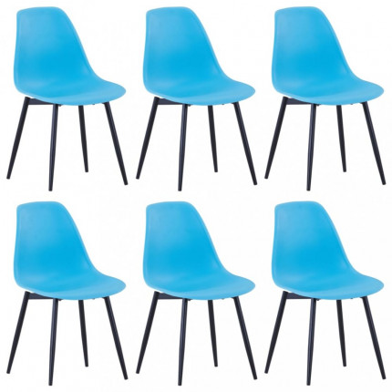 Jídelní židle 6 ks plast / kov Dekorhome