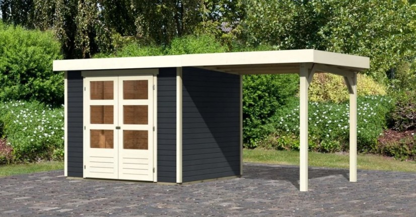 Dřevěný zahradní domek ASKOLA 3 s přístavkem 240 Dekorhome