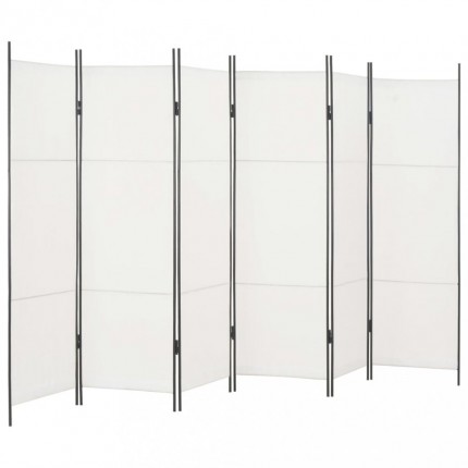 vidaXL 6dílný paraván bílý 300 x 180 cm