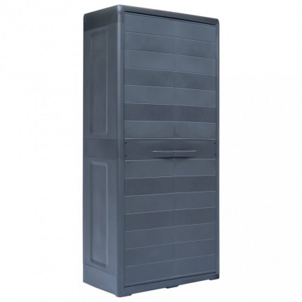 vidaXL Zahradní úložná skříň XL 78 x 46 x 175 cm plastová