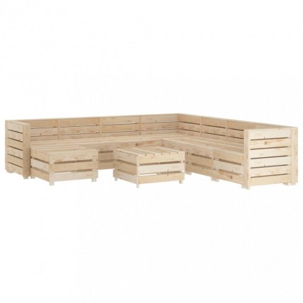 vidaXL 9dílná zahradní sedací souprava z palet dřevo