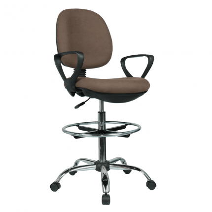 Vyvýšená kancelářská židle TAMBER hnědá / černá