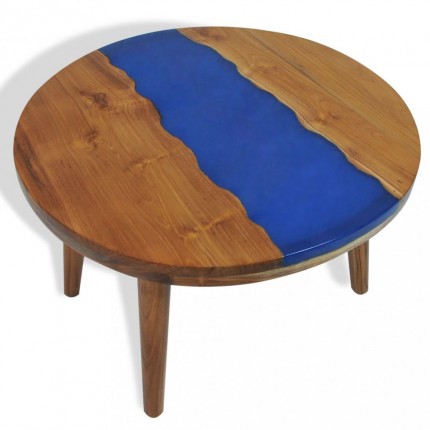 vidaXL Konferenční stolek, teak a pryskyřice, 60x40 cm