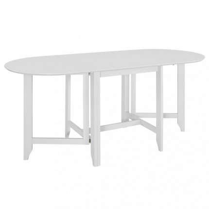vidaXL Rozkládací jídelní stůl bílý (75–180) x 75 x 74 cm MDF