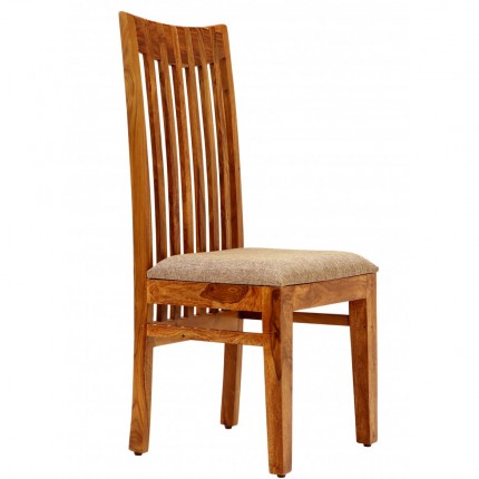 Židle Gani s polstrovaným sedákem z indického masivu palisandr, Natural