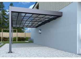 Kovový přístřešek / carport ke zdi 315 x 502 cm Dekorhome