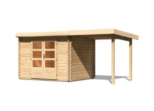 Dřevěný zahradní domek BASTRUP 3 s přístavkem Dekorhome