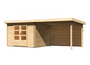 Dřevěný zahradní domek BASTRUP 5 s přístavkem Dekorhome