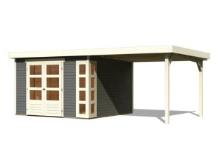 Dřevěný zahradní domek KERKO 6 s přístavkem 280 Dekorhome