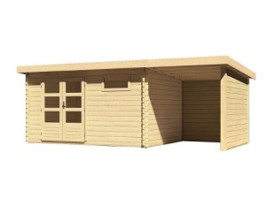 Dřevěný zahradní domek BASTRUP 8 s přístavkem Dekorhome