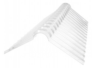 hřebenáč trapéz MAKRO 76 x 18 čirá 1045 x 280 mm