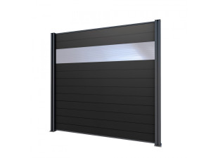 Boční stěna ke Carport Premium bílá / tmavě šedá