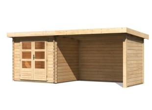 Dřevěný zahradní domek BASTRUP 2 s přístavkem Dekorhome