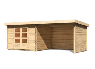 Dřevěný zahradní domek BASTRUP 5 s přístavkem Dekorhome