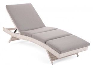 Zahradní lehátko krémový ratan