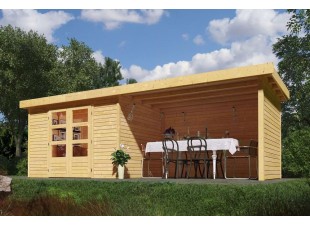 Dřevěný zahradní domek ASKOLA 3 s přístavkem 280 Dekorhome