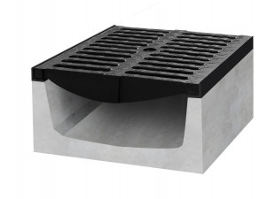 betonový žlab D400 s litinovou mříží H300 500 x 400 x 300 mm