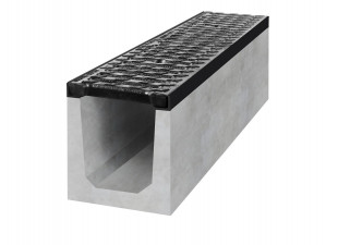 betonový žlab B125 spádový 15 / 1000 x 200 x 250 mm