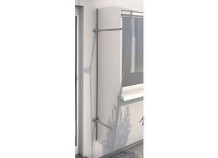 PT/ET akryl boční stěna stříbrná / čirá 185 x 60 cm