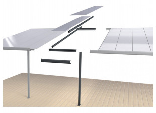 Terrassendach Original prodloužení antracit 1,2 x 3,06 m