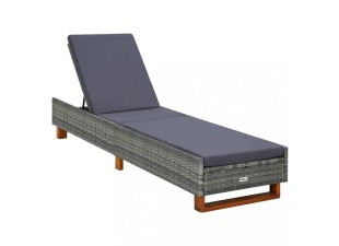 Zahradní lehátko polyratan Dekorhome