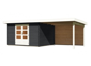 Dřevěný zahradní domek BASTRUP 7 s přístavkem Dekorhome