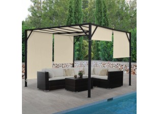 Pergola se stahovací střechou 3x3 m Dekorhome