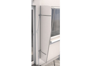Guttavordach boční stěna PT/XL akryl stříbrná / bílá 167 x 85 cm