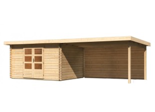 Dřevěný zahradní domek BASTRUP 7 s přístavkem Dekorhome