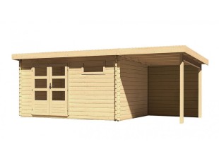 Dřevěný zahradní domek BASTRUP 8 s přístavkem Dekorhome