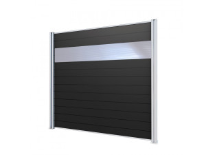 Boční stěna ke Carport Premium bílá / tmavě šedá, čirá