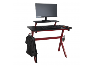 PC stůl LATIF černá / červená