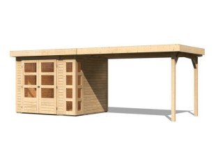Dřevěný zahradní domek KERKO 3 s přístavkem 280 Dekorhome