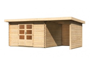 Dřevěný zahradní domek BASTRUP 7 s přístavkem Dekorhome