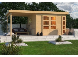 Dřevěný zahradní domek KERKO 6 s přístavkem 240 Dekorhome