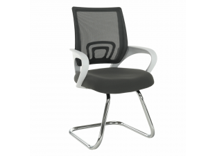 Konferenční židle SANAZ TYP 3 šedá / bílá / chrom