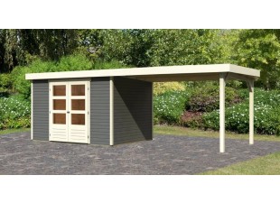 Dřevěný zahradní domek ASKOLA 5 s přístavkem 280 Dekorhome