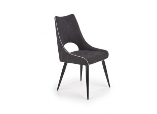 Jídelní židle K369 tmavě šedá / černá