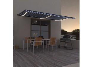 Ručně zatahovací markýza s LED světlem 300x250 cm Dekorhome