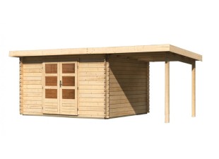 Dřevěný zahradní domek BASTRUP 7 s přístavkem Dekorhome